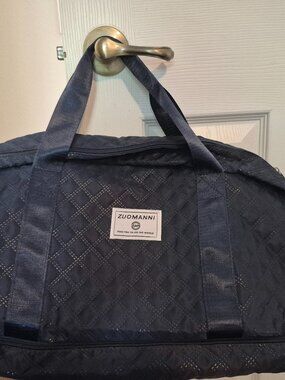 Large blue overnight bag